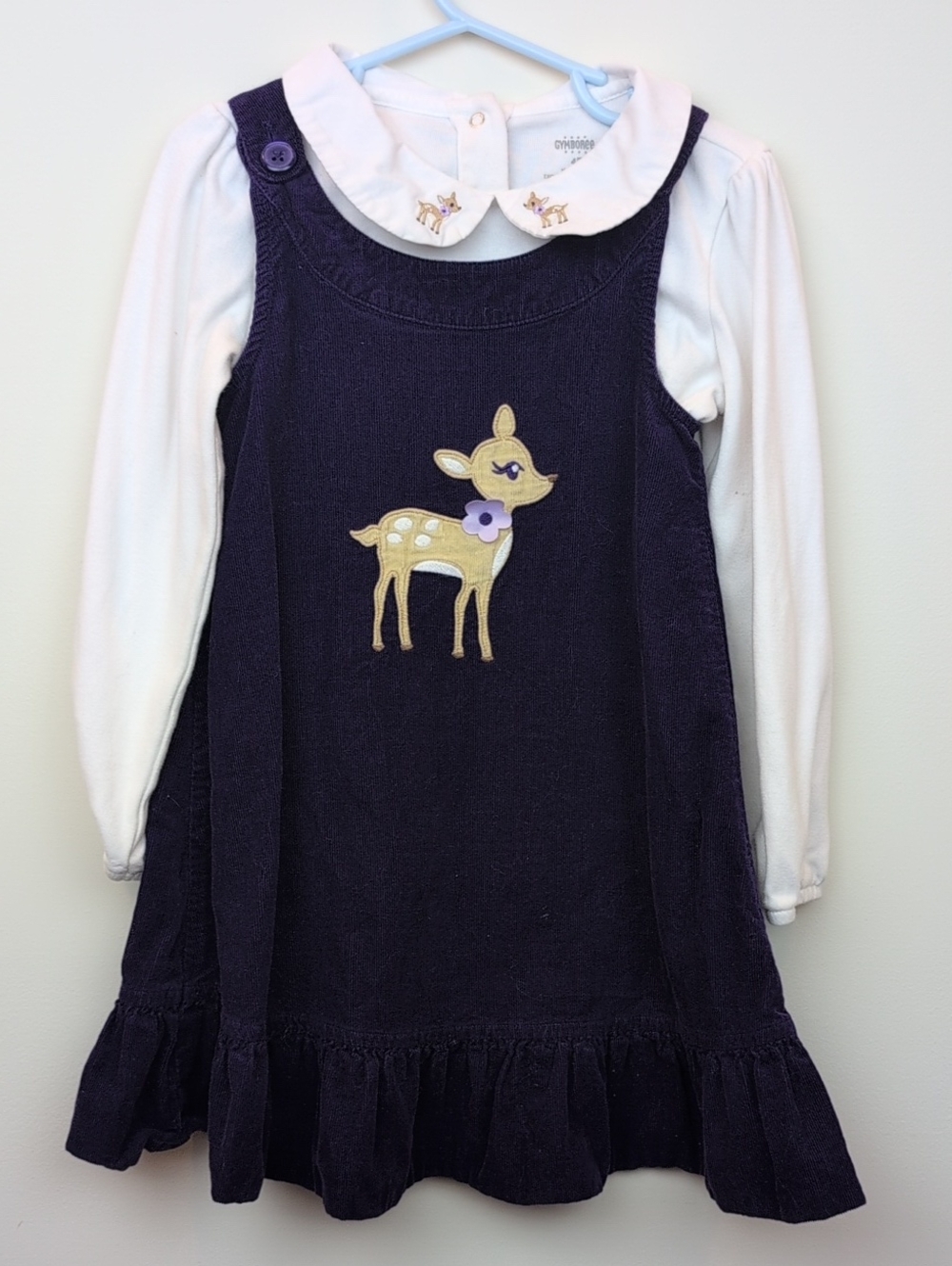 Gymboree Deer Corduroy Dress Set 4T PLAY